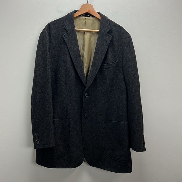 Ibiza Valencia Wool Tweed Sport Coat Blazer Mens Size 42 L Academia Classic